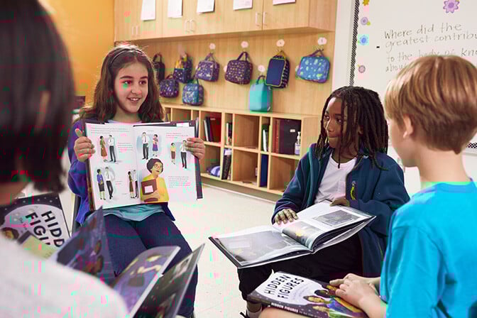 A&L Socratic Seminar circle discussion student showing book 2