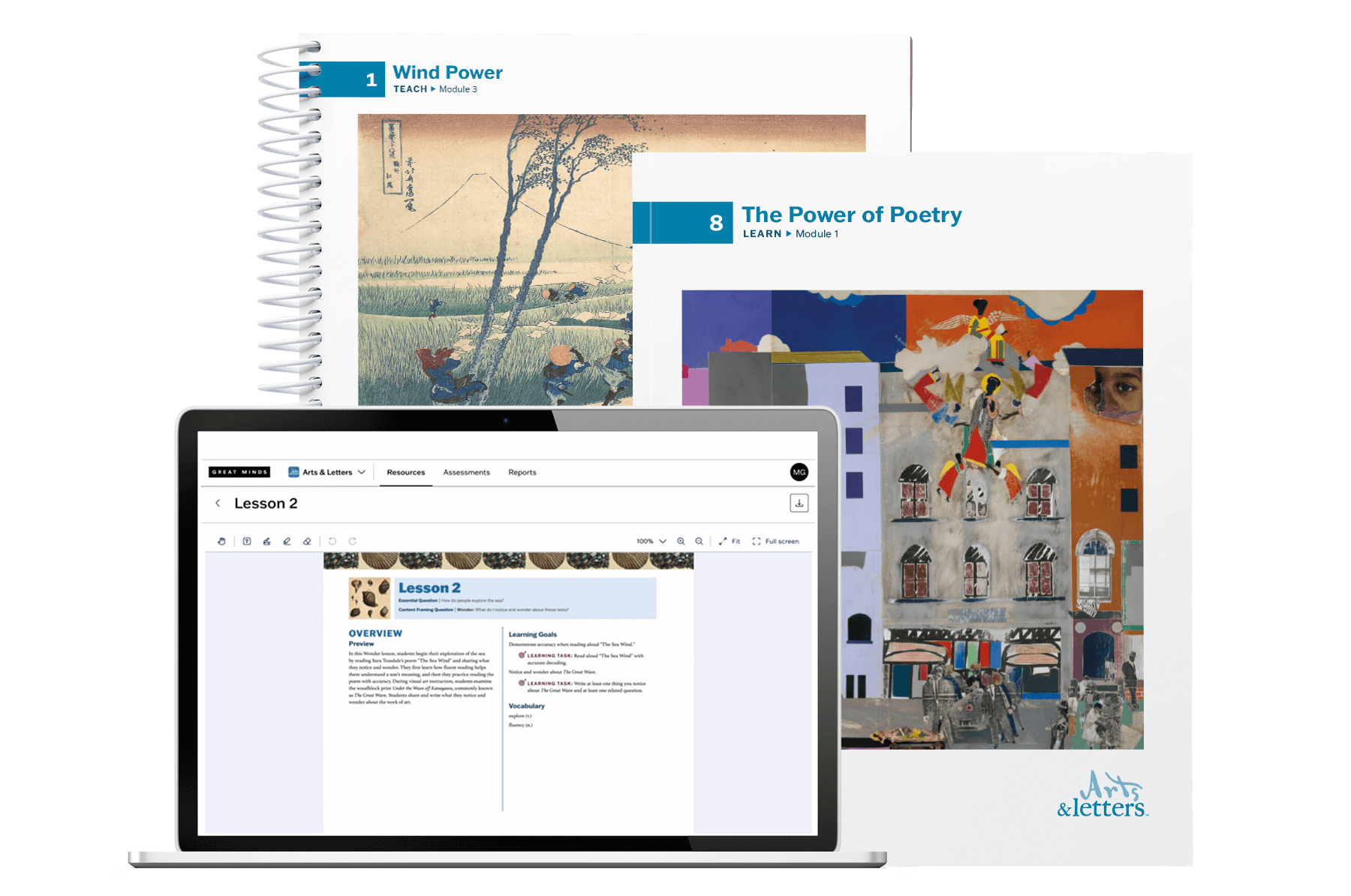 Arts and Letters Curriculum Components including print and digital resources