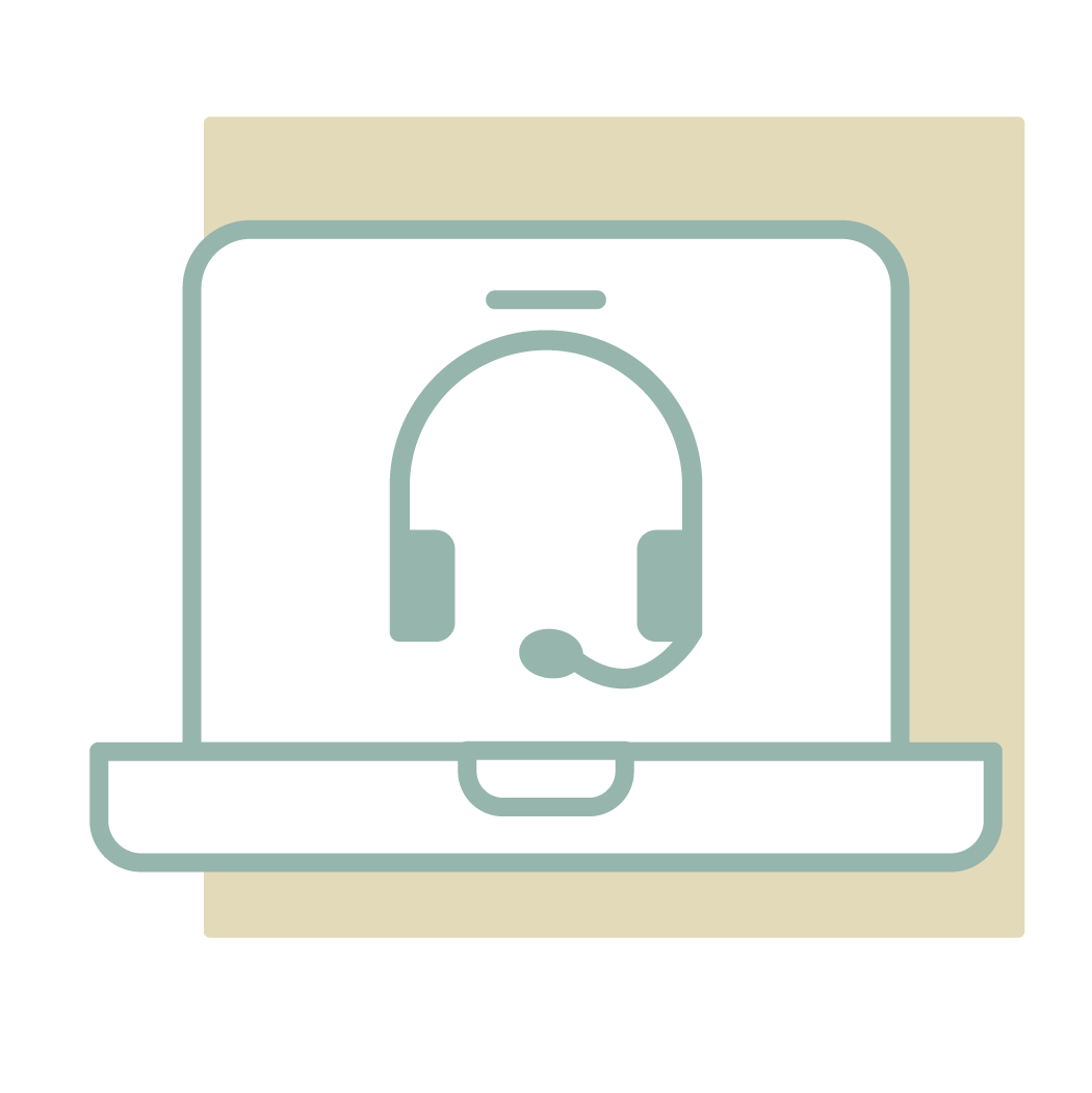 Icon-Headset icon shown on computer screen